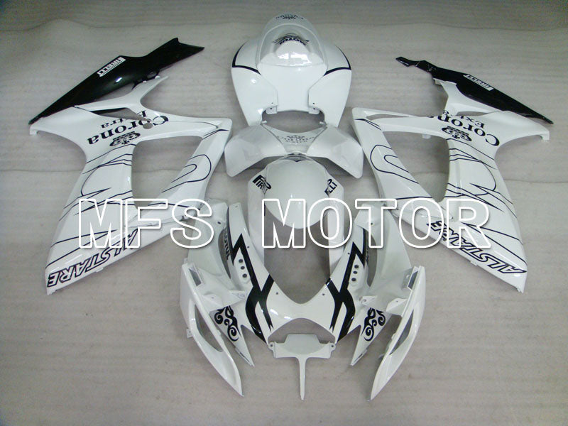 Suzuki GSXR600 GSXR750 2006-2007 Injection ABS Fairing - Corona - Black White - MFS2325 - Fairings Kit