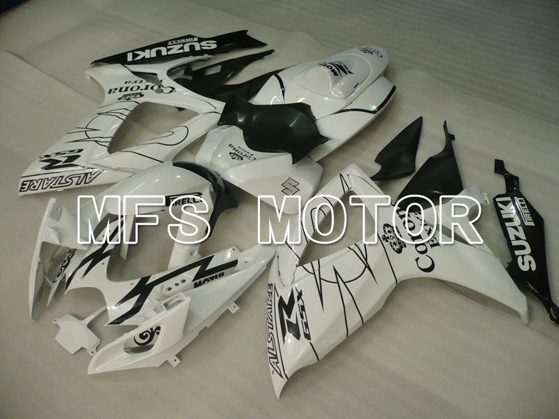 Suzuki GSXR600 GSXR750 2006-2007 Injection ABS Fairing - Corona - Black White - MFS2327 - Fairings Kit