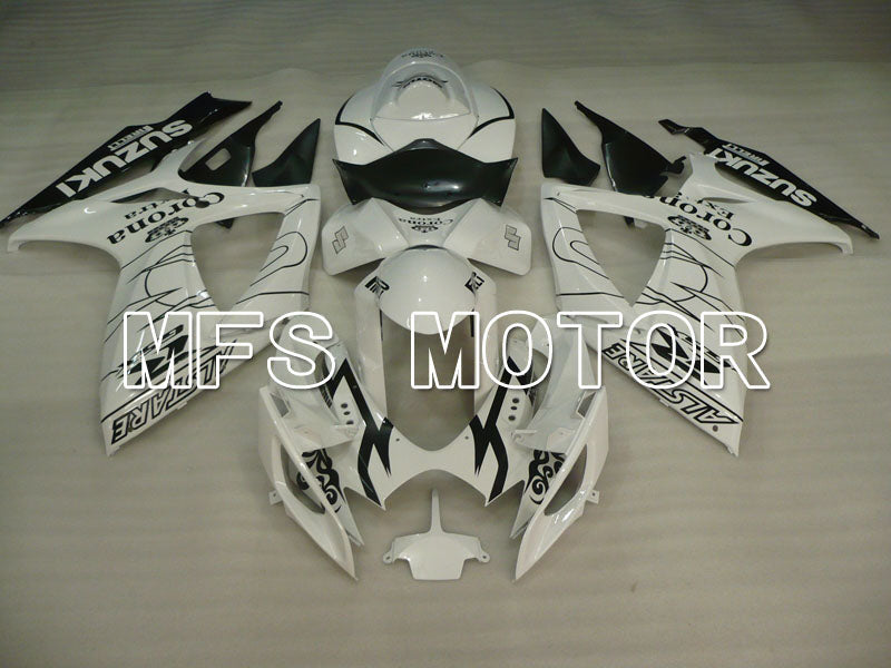 Suzuki GSXR600 GSXR750 2006-2007 Injection ABS Fairing - Corona - Black White - MFS2327 - Fairings Kit
