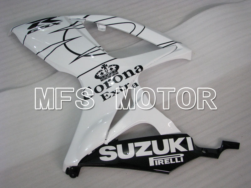 Suzuki GSXR600 GSXR750 2006-2007 Injection ABS Fairing - Corona - Black White - MFS2328 - Fairings Kit