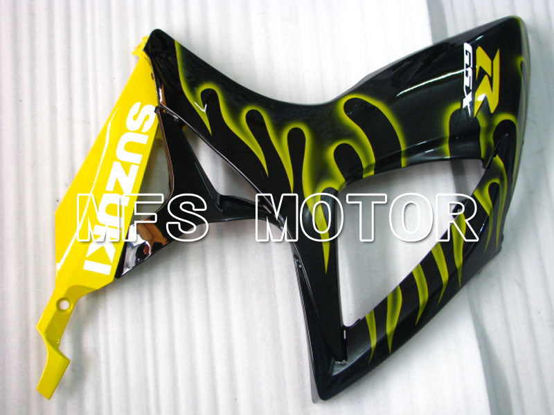 Suzuki GSXR600 GSXR750 2006-2007 Injection ABS Fairing - Flame - Black Yellow - MFS2341 - Fairings Kit