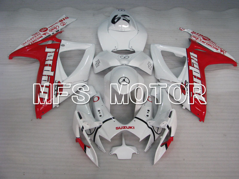 Suzuki GSXR600 GSXR750 2006-2007 Injection ABS Fairing - Jordan - White Red - MFS2346 - Fairings Kit