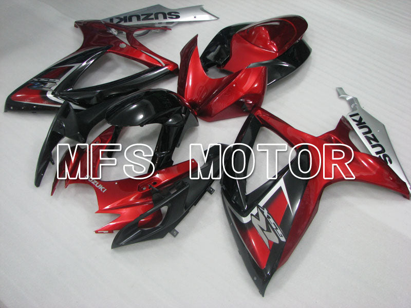 Suzuki GSXR600 GSXR750 2006-2007 Injection ABS Fairing - Factory Style - Black Red wine color - MFS2403 - Fairings Kit