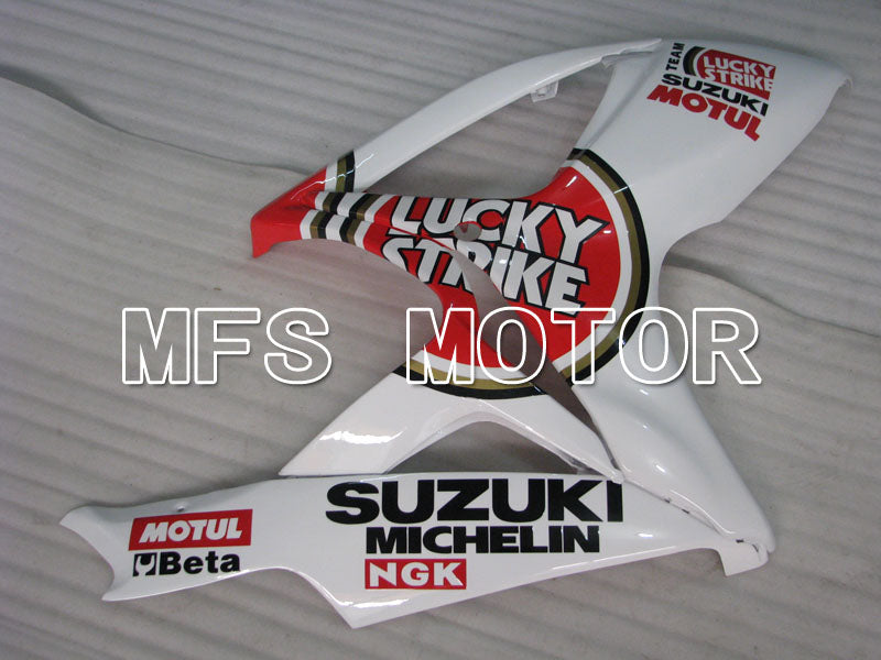 Suzuki GSXR600 GSXR750 2006-2007 Injection ABS Fairing - Lucky Strike - White Red - MFS2414 - Fairings Kit
