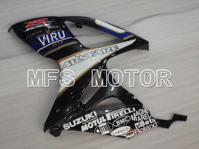 Suzuki GSXR600 GSXR750 2006-2007 Injection ABS Fairing - VIRU - Black White - MFS2420 - Fairings Kit