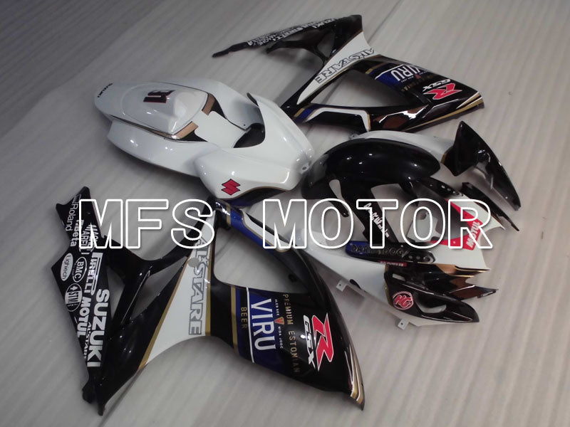 Suzuki GSXR600 GSXR750 2006-2007 Injection ABS Fairing - VIRU - Black White - MFS2420 - Fairings Kit