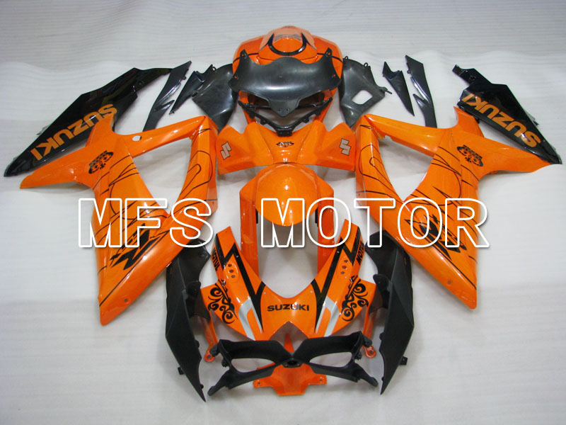 Suzuki GSXR600 GSXR750 2008-2010 Injection ABS Fairing - Corona - Black Orange - MFS2431 - Fairings Kit