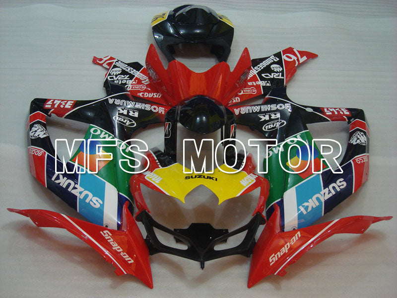 Suzuki GSXR600 GSXR750 2008-2010 Injection ABS Fairing - RK - Black Red - MFS2433 - Fairings Kit