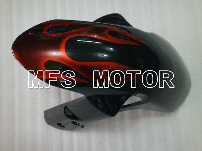 Suzuki GSXR600 GSXR750 2008-2010 Injection ABS Fairing - Flame - Black Red - MFS2442 - Fairings Kit