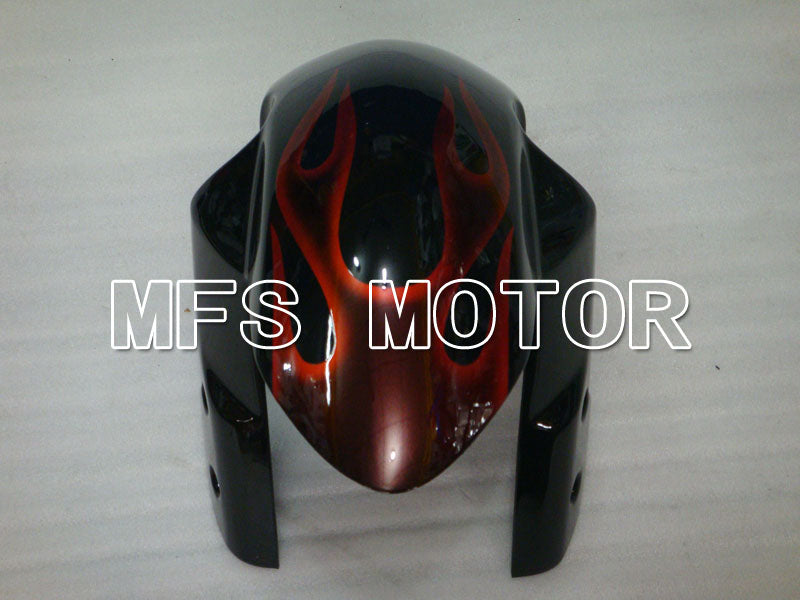 Suzuki GSXR600 GSXR750 2008-2010 Injection ABS Fairing - Flame - Black Red - MFS2442 - Fairings Kit