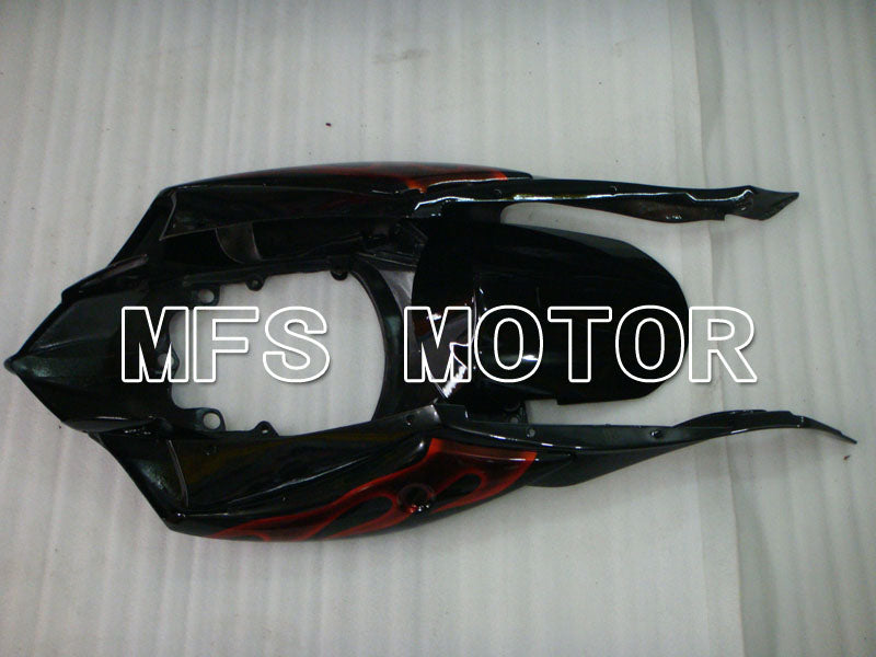 Suzuki GSXR600 GSXR750 2008-2010 Injection ABS Fairing - Flame - Black Red - MFS2442 - Fairings Kit
