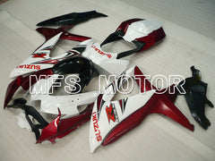 Suzuki GSXR600 GSXR750 2008-2010 Injection ABS Fairing - Factory -White Red wine color - MFS2454 - Fairings Kit