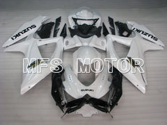 Suzuki GSXR600 GSXR750 2008-2010 Injection ABS Fairing - Factory Style - Black White - MFS2463 - Fairings Kit