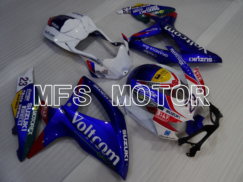 Suzuki GSXR600 GSXR750 2008-2010 Injection ABS Fairing - Voltcom - Blue White - MFS2466 - Fairings Kit