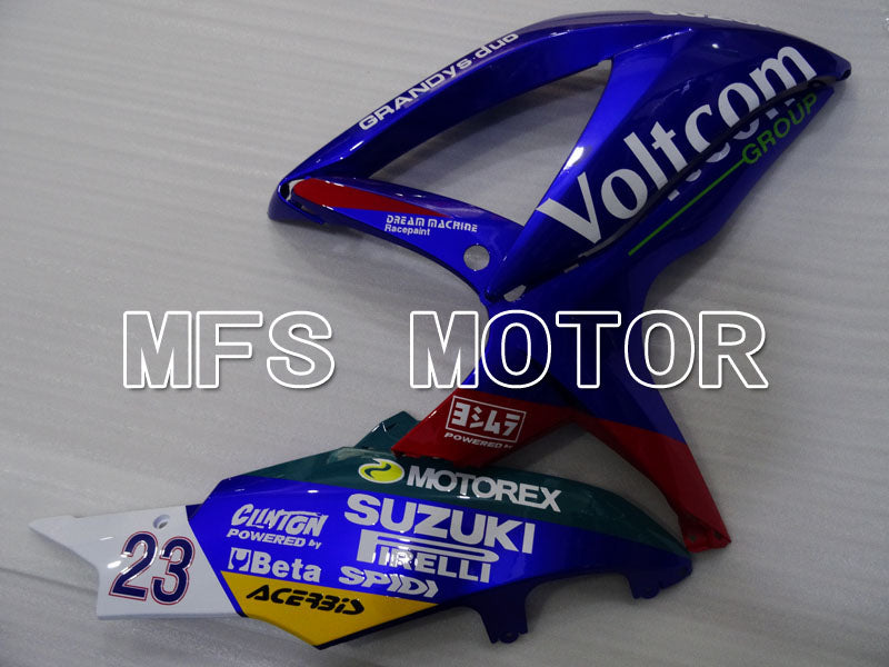 Suzuki GSXR600 GSXR750 2008-2010 Injection ABS Fairing - Voltcom - Blue White - MFS2466 - Fairings Kit