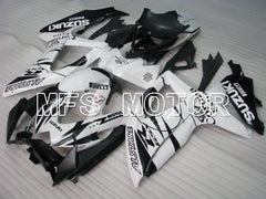 Suzuki GSXR600 GSXR750 2008-2010 Injection ABS Fairing - Corona - Black White - MFS2483 - Fairings Kit