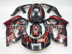 Suzuki GSXR600 1997-2000 ABS Fairing - Flame - Black Orange - MFS2560 - Fairings Kit