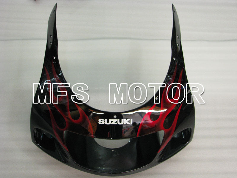 Suzuki GSXR750 1996-1999 ABS Fairing - Flame - Black Red - MFS6880 - Fairings Kit