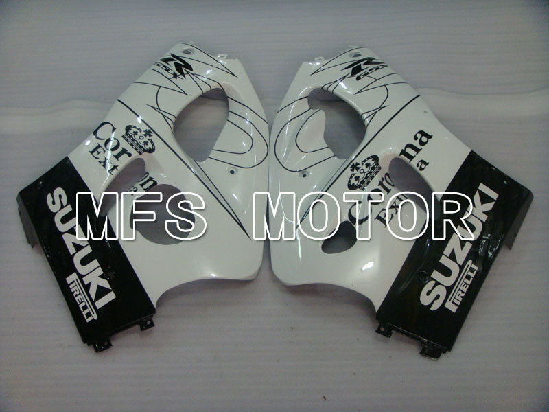 Suzuki GSXR600 1997-2000 ABS Fairing - Corona - Black White - MFS2569 - Fairings Kit