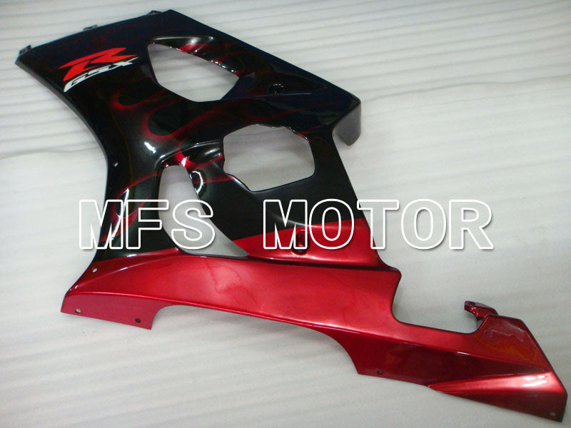 Suzuki GSXR1000 2003-2004 Injection ABS Fairing - Flame - Black Red - MFS2575 - Fairings Kit
