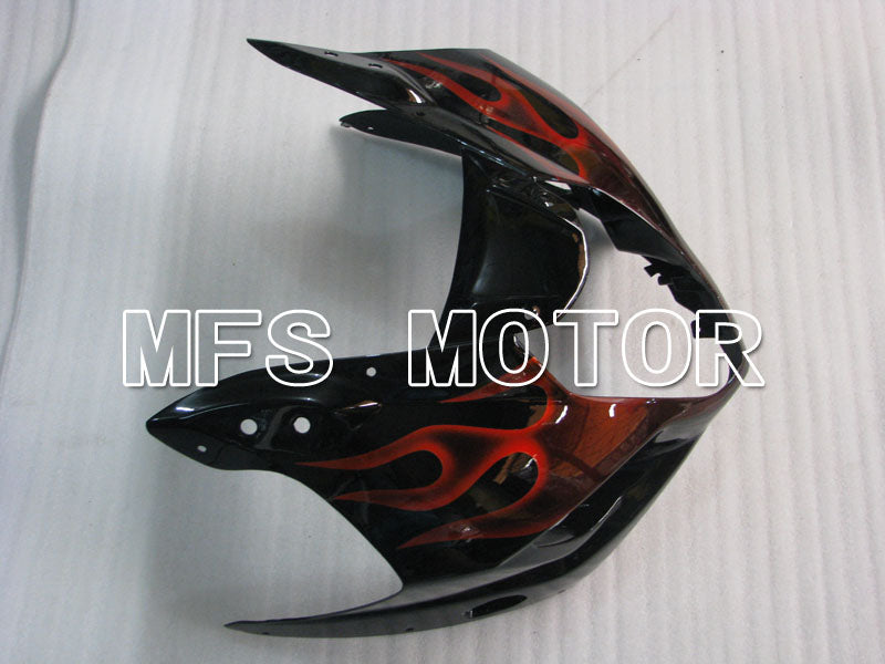 Suzuki GSXR1000 2003-2004 Injection ABS Fairing - Flame - Black Red - MFS2576 - Fairings Kit