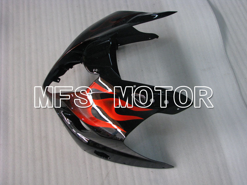 Suzuki GSXR1000 2003-2004 Injection ABS Fairing - Flame - Black Red - MFS2576 - Fairings Kit