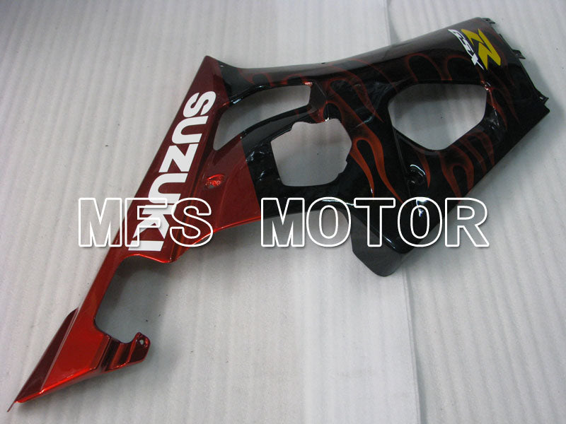 Suzuki GSXR1000 2003-2004 Injection ABS Fairing - Flame - Black Red - MFS2576 - Fairings Kit