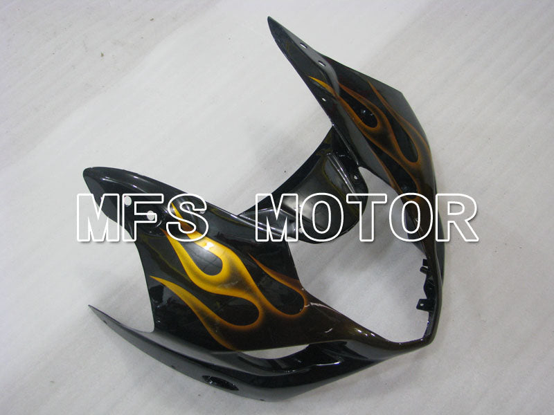 Suzuki GSXR1000 2003-2004 Injection ABS Fairing - Flame - Black Yellow - MFS2577 - Fairings Kit