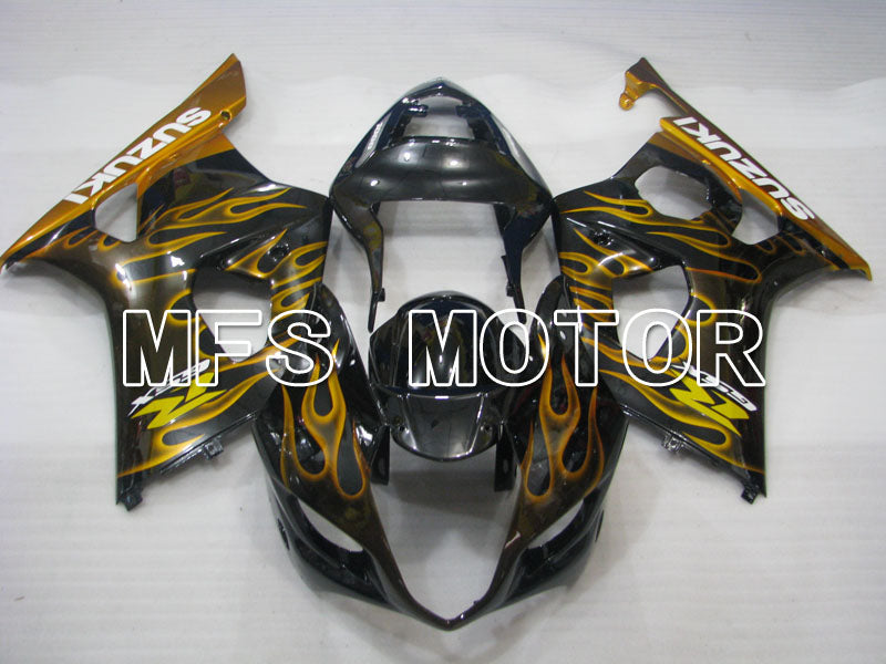 Suzuki GSXR1000 2003-2004 Injection ABS Fairing - Flame - Black Yellow - MFS2577 - Fairings Kit