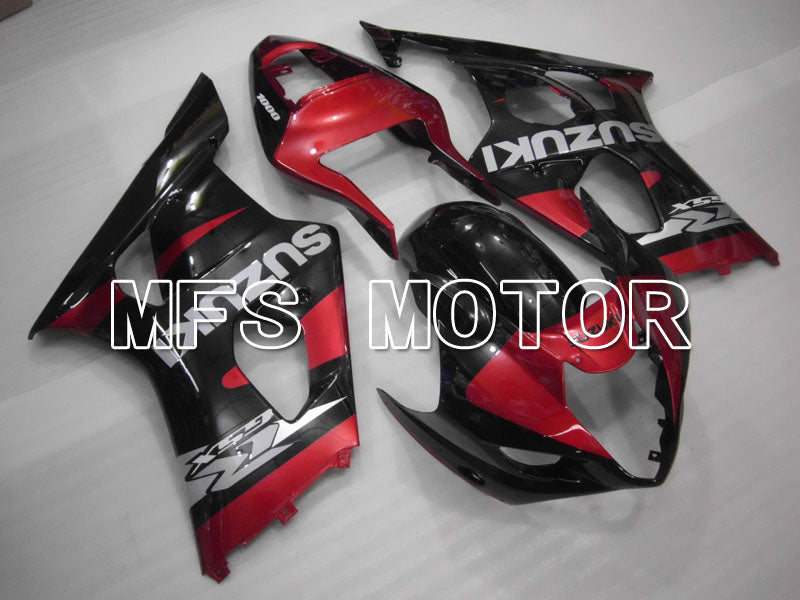 Suzuki GSXR1000 2003-2004 Injection ABS Fairing - Factory Style - Black Red - MFS2586 - Fairings Kit