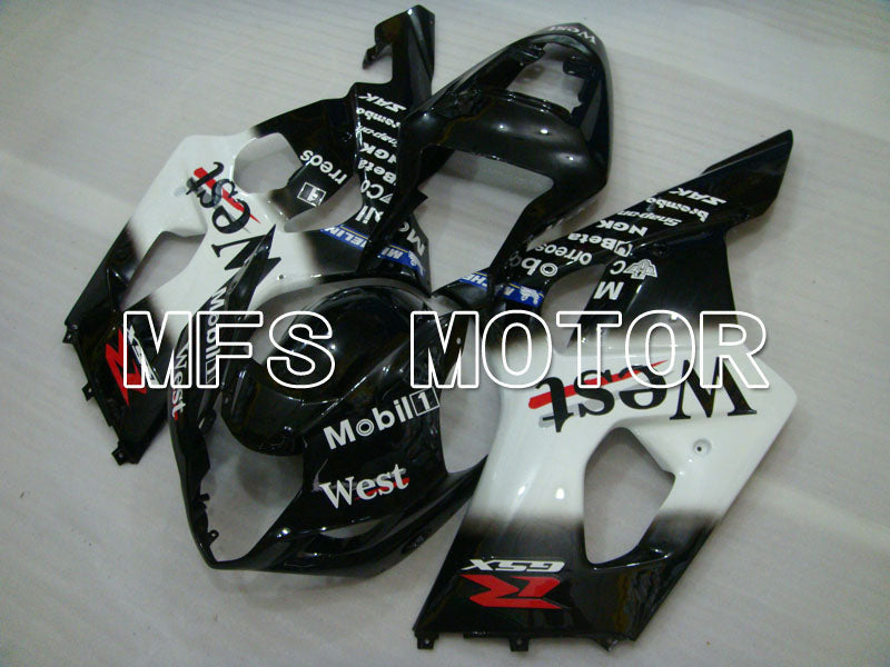 Suzuki GSXR1000 2003-2004 Injection ABS Fairing - West - Black White - MFS2603 - Fairings Kit