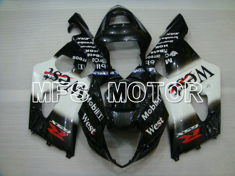 Suzuki GSXR1000 2003-2004 Injection ABS Fairing - West - Black White - MFS2603 - Fairings Kit