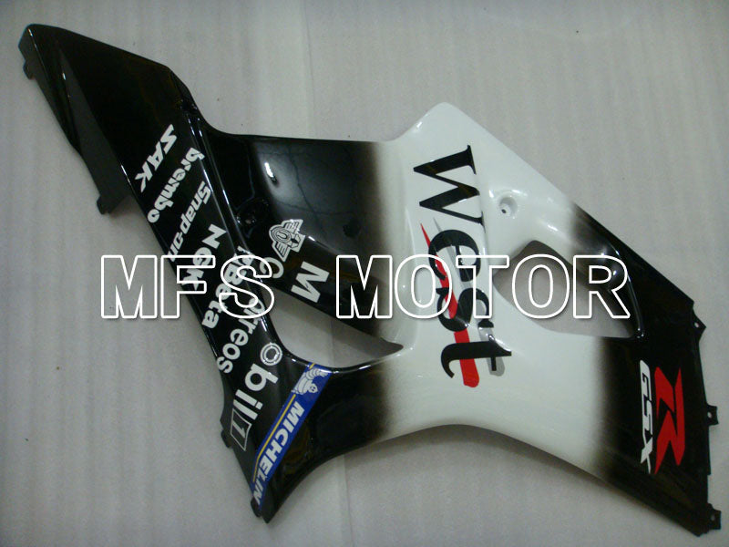 Suzuki GSXR1000 2003-2004 Injection ABS Fairing - West - Black White - MFS2603 - Fairings Kit