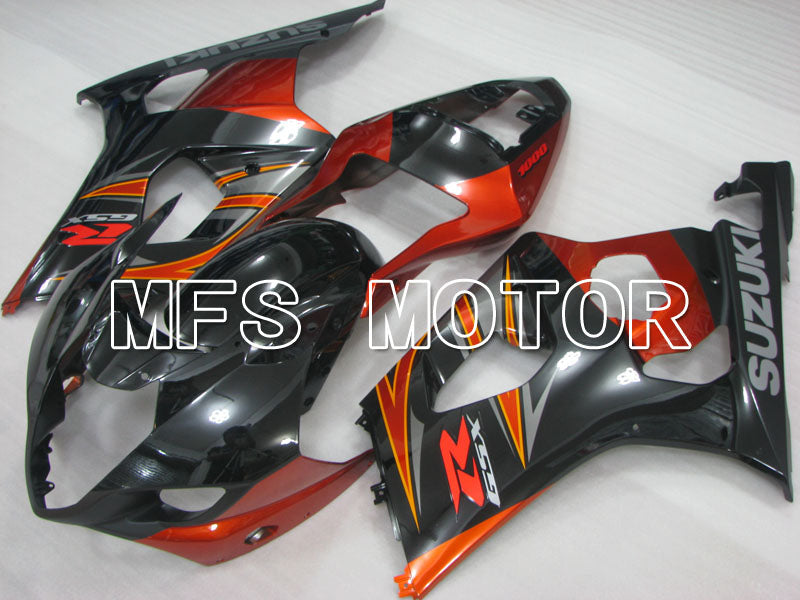 Suzuki GSXR1000 2003-2004 Injection ABS Fairing - Factory Style - Black Orange - MFS2611 - Fairings Kit