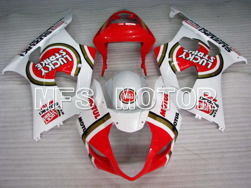 Suzuki GSXR1000 2003-2004 Injection ABS Fairing - Lucky Strike - Red White - MFS2614 - Fairings Kit