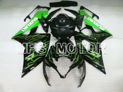 Suzuki GSXR1000 2005-2006 Injection ABS Fairing - Flame - Black Green - MFS2624 - Fairings Kit
