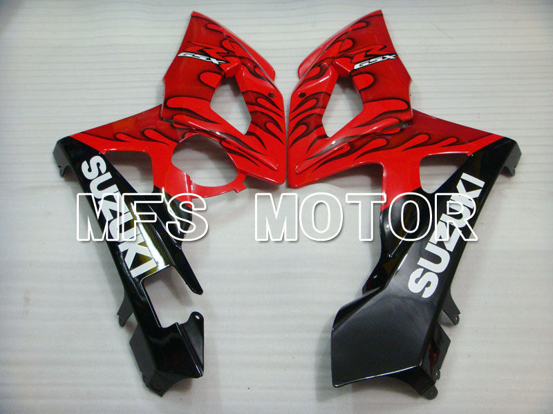 Suzuki GSXR1000 2005-2006 Injection ABS Fairing - Flame - Black Red - MFS2626 - Fairings Kit