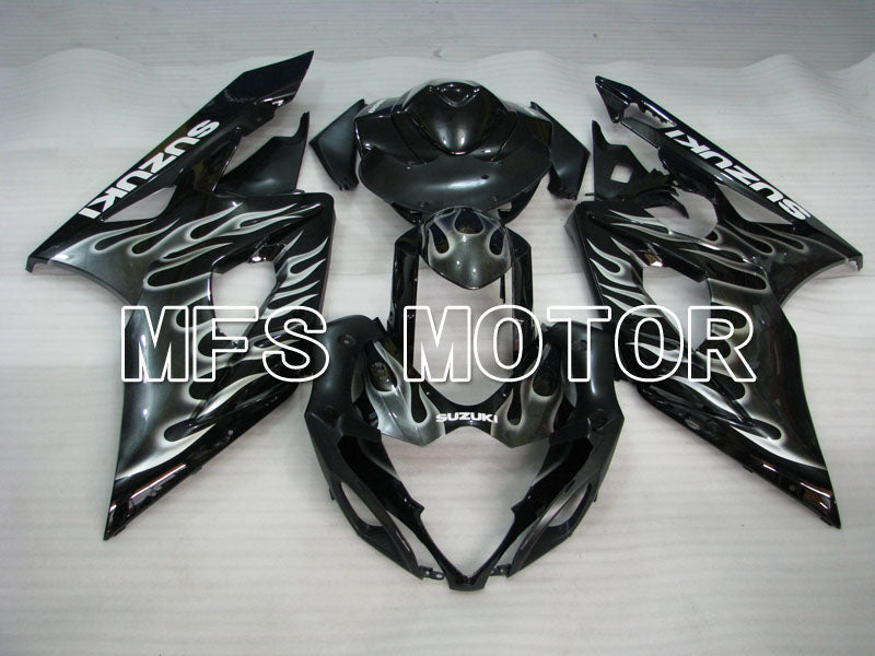 Suzuki GSXR1000 2005-2006 Injection ABS Fairing - Flame - Black Silver - MFS2628 - Fairings Kit