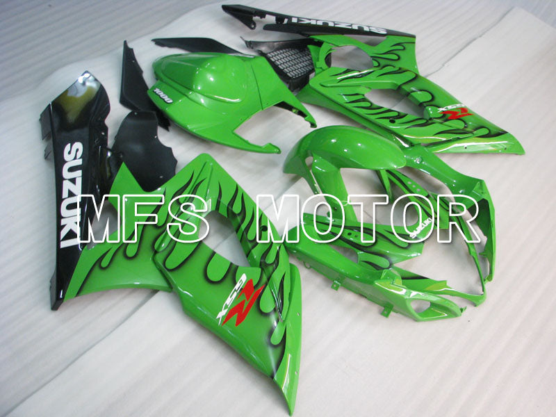 Suzuki GSXR1000 2005-2006 Injection ABS Fairing - Flame - Black Green - MFS2654 - Fairings Kit