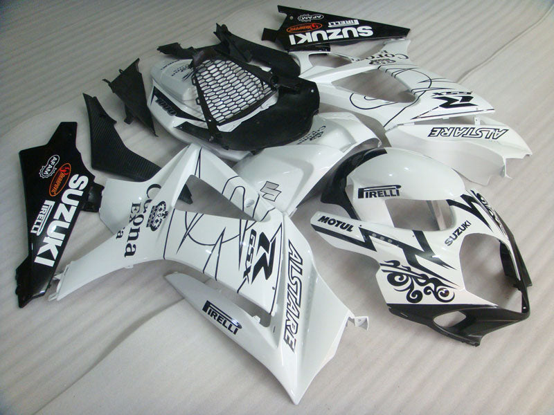 Suzuki GSXR1000 2007-2008 Injection ABS Fairing - Corona - Black White - MFS2664 - Fairings Kit