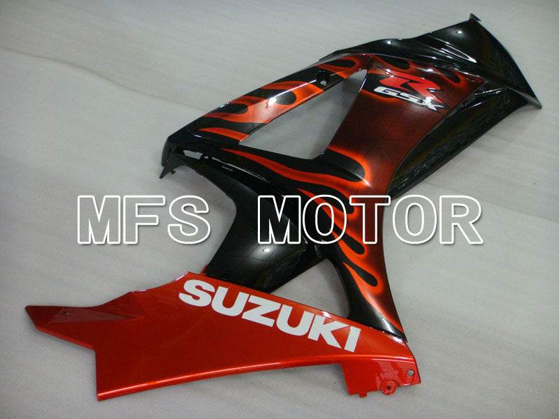 Suzuki GSXR1000 2007-2008 Injection ABS Fairing - Flame - Black Red - MFS2668 - Fairings Kit