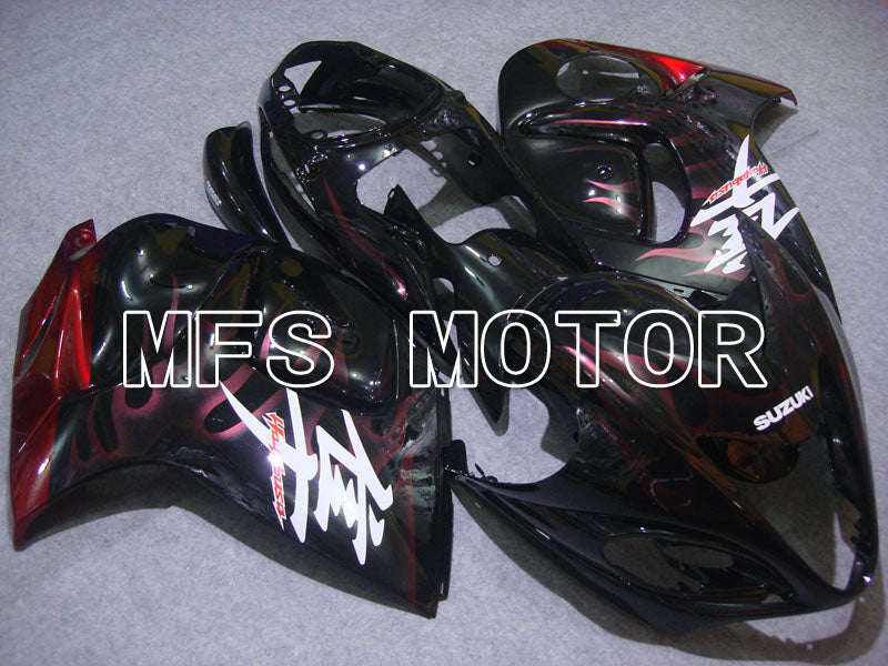 Suzuki GSXR1300 Hayabusa 2008-2020 Injection ABS Fairing - Flame - Black Red - MFS2744 - Fairings Kit