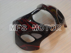 Suzuki GSXR1300 Hayabusa 1999-2007 Injection ABS Fairing - Flame - Black Red - MFS2808 - Fairings Kit