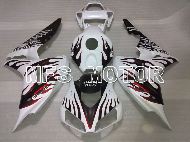 Honda CBR1000RR 2006-2007 Injection ABS Fairing - Flame - Black White - MFS2933 - Fairings Kit