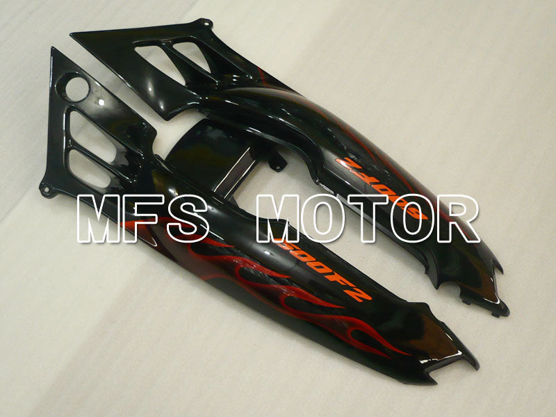 Honda CBR600 F2 1991-1994 ABS Fairing - Flame - Black Orange - MFS3103 - Fairings Kit