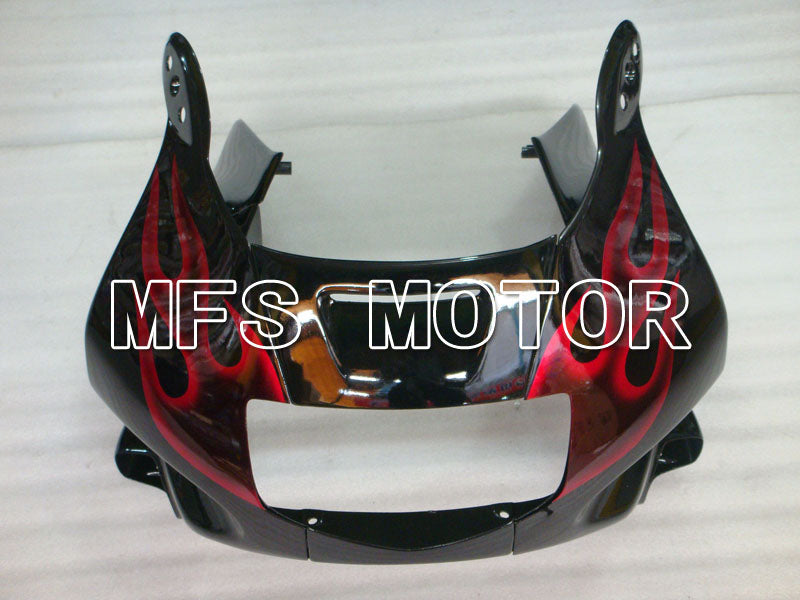 Honda CBR600 F2 1991-1994 ABS Fairing - Flame - Black Red - MFS3111 - Fairings Kit