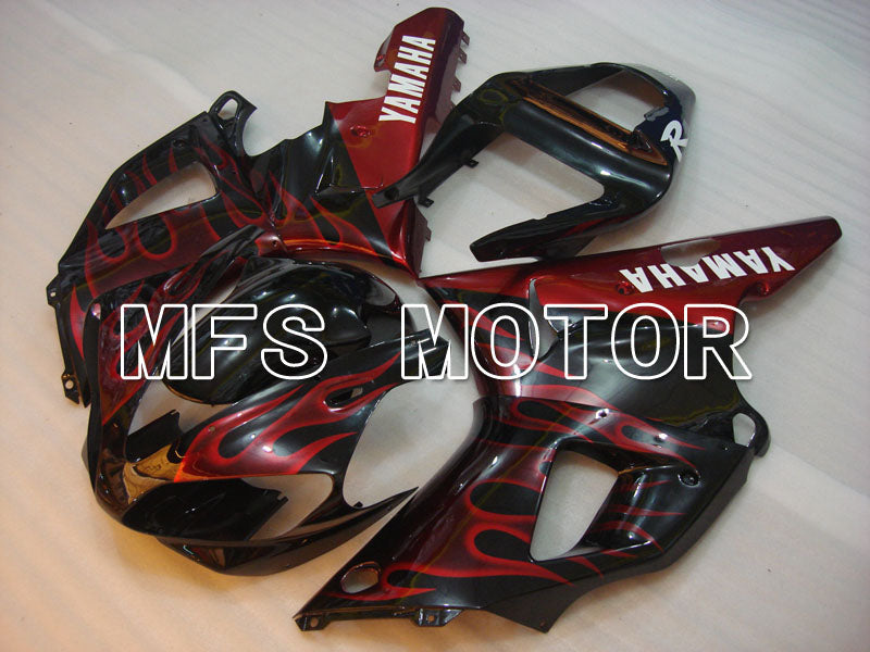Yamaha YZF-R1 2000-2001 Injection ABS Fairing - Flame - Black Red - MFS3267 - Fairings Kit