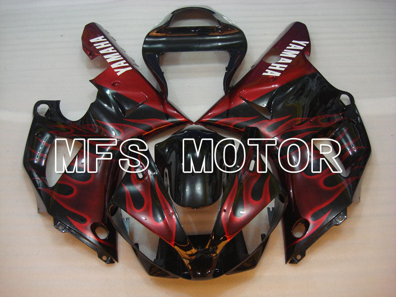 Yamaha YZF-R1 2000-2001 Injection ABS Fairing - Flame - Black Red - MFS3267 - Fairings Kit