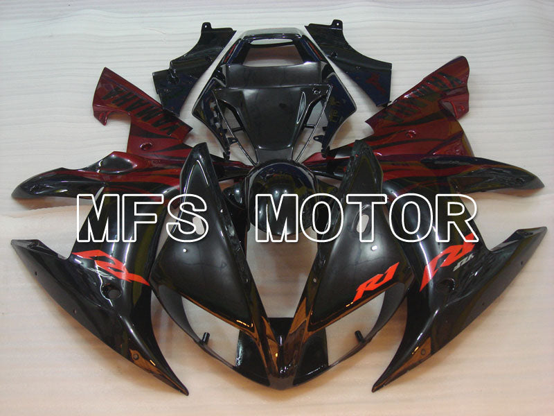 Yamaha YZF-R1 2002-2003 Injection ABS Fairing - Factory Style - Black Red - MFS3297 - Fairings Kit