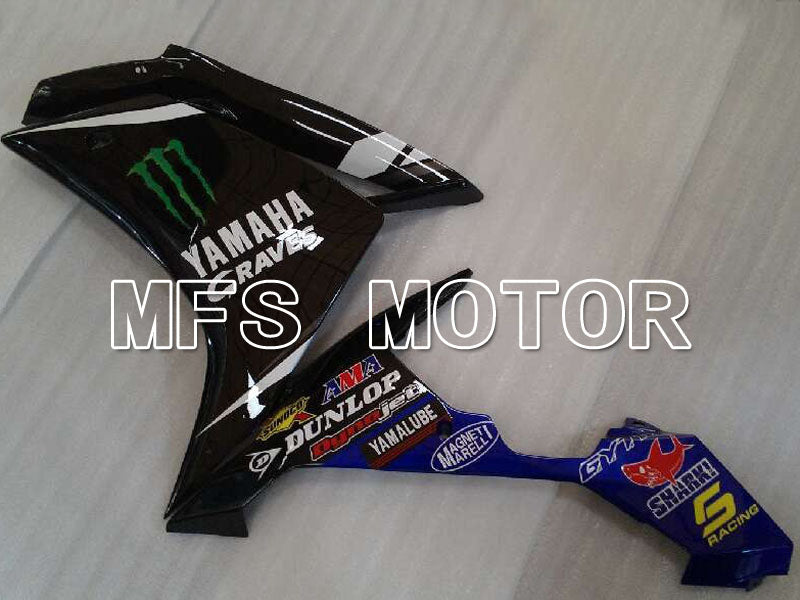 Yamaha YZF-R1 2007-2008 Injection ABS Fairing - Monster - Black Blue - MFS3461 - Fairings Kit